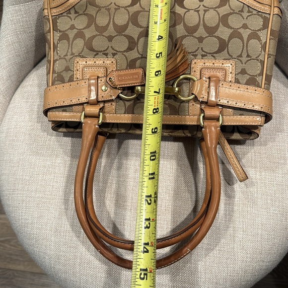 Coach Hampton Signature Satchel - Picture 11 of 12